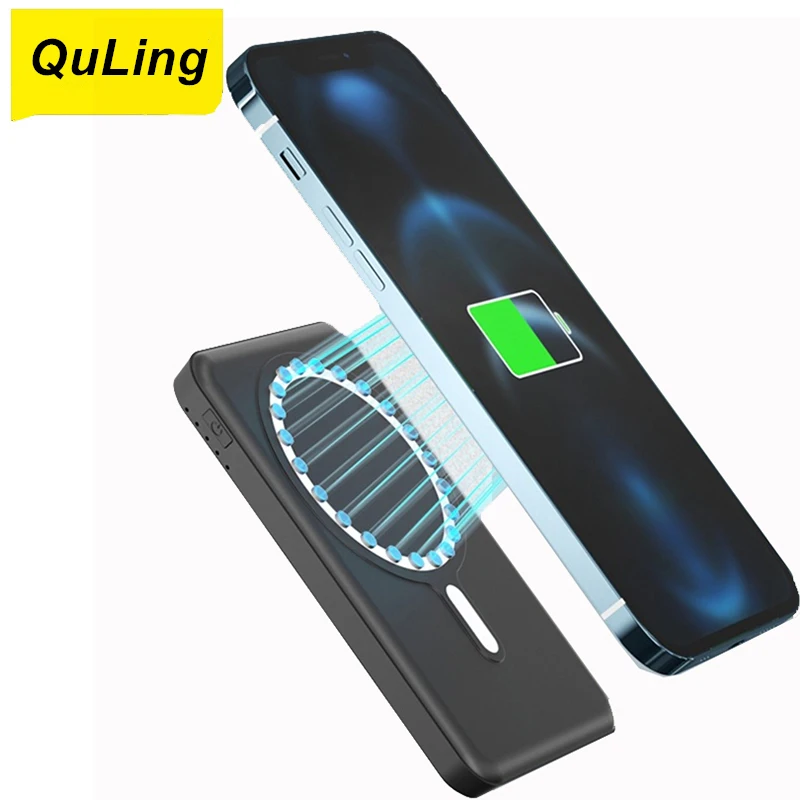 

QuLing 10000Mah 22.5W PD + 15W Wireless Fast Battery Case For iPhone 12 Mini 12 Pro Max Battery Charger Case 12Pro Power Bank