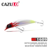 sinking popper fishing accessories lure isca artificial weights 8g 75mm bait trolling articulos kit pesca pike fish goods leurre