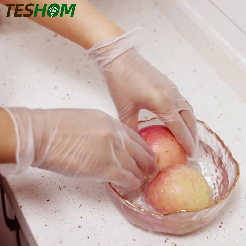 100 шт. одноразовые виниловые антистатические пластиковые перчатки для очистки