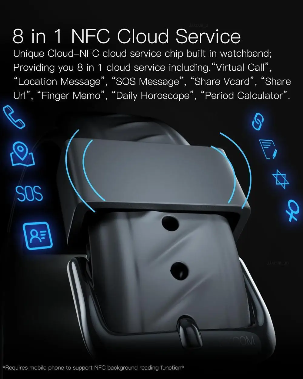 Смарт-часы Jakcom B6 мужские спортивные умные часы с NFC облачным чипом и вызовом