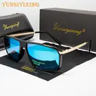 Мужские солнцезащитные очки YUNSIYIXING, классические квадратные поляризационные солнцезащитные очки для вождения, Брендовые мужские антибликовые очки, 6104