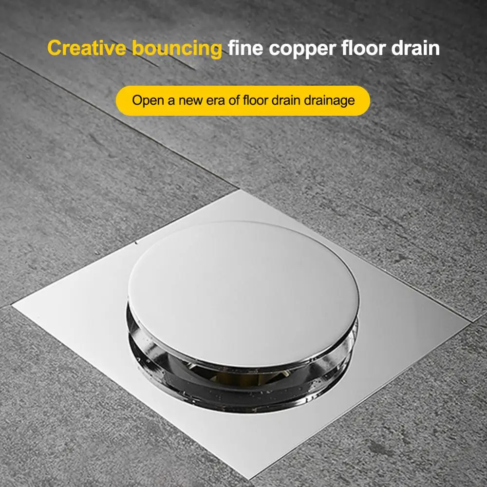 

Square Sewer Floor Drain Floor Cover Shower Room Sewer Drain Plug Deodorant Bathtub Shower Drain