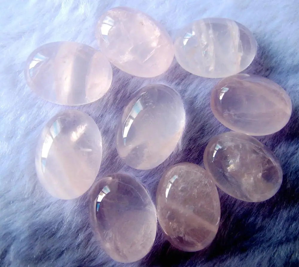 Оптовая продажа 4 шт розовый кварц драгоценный камень Кабошон 15x20 мм Овальный