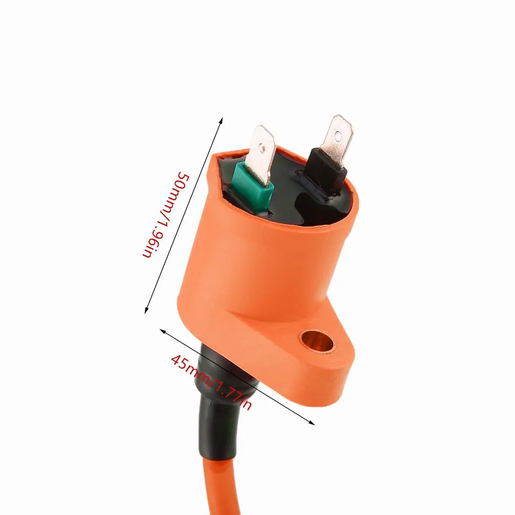 

Modified Orange Ignition Coil 6-Pin AC Igniter A7TC Spark Plug For GY6 50CC 125CC 150CC