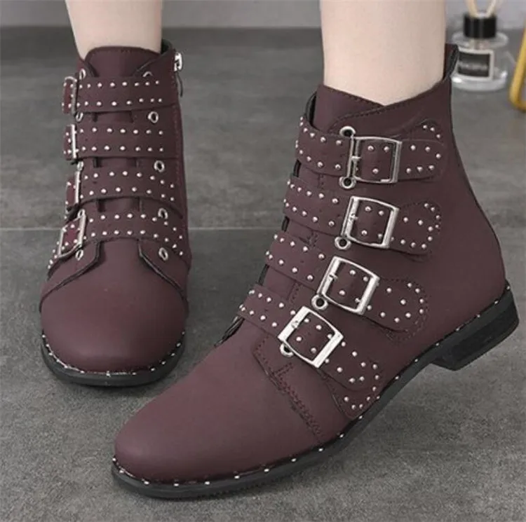 Женские ботинки зимние женские Ботинки Martin на плоской подошве с круглым носком и