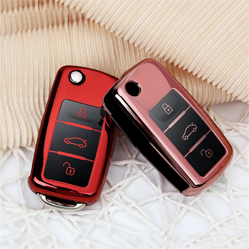 

Wear resistant New Soft TPU Full Cover Car Key Case For Volkswagen For VW Passat Golf Jetta Bora Polo Sagitar Tiguan Accessories