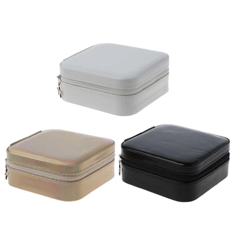 

Mirror Travel Jewelry Organizer Small Jewelry Box Mini Portable Jewelry Case Rings Earrings Necklace Organizer for Women K3ND