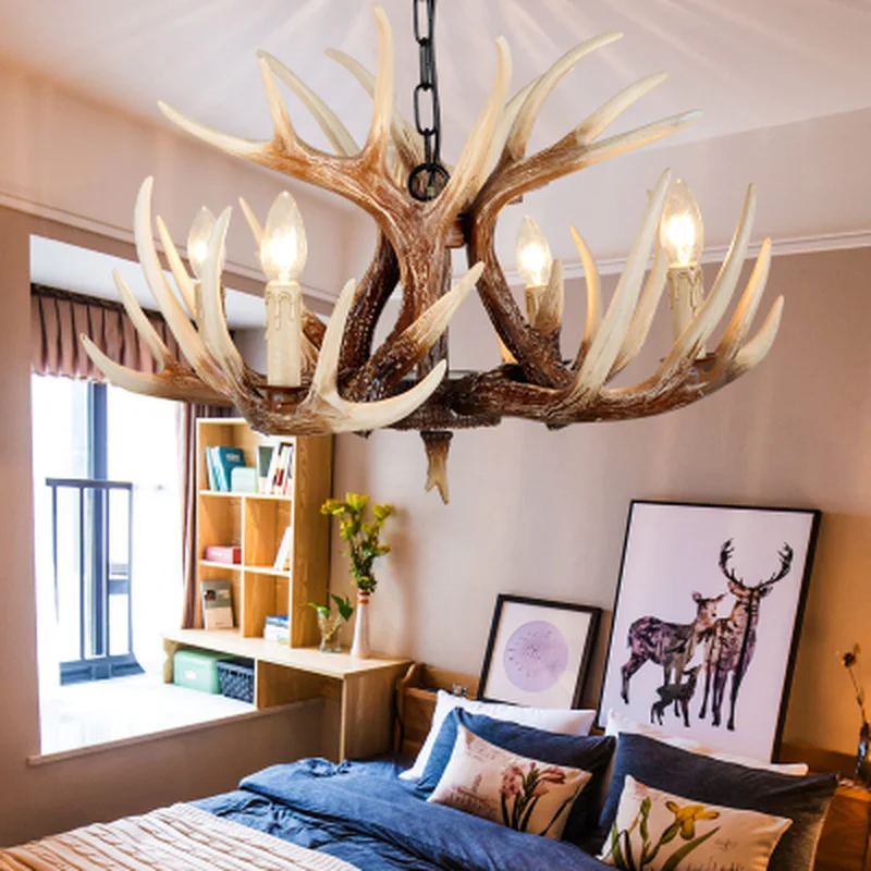 Американская каучуковая люстра в форме рогов свечей европейские люстры рога