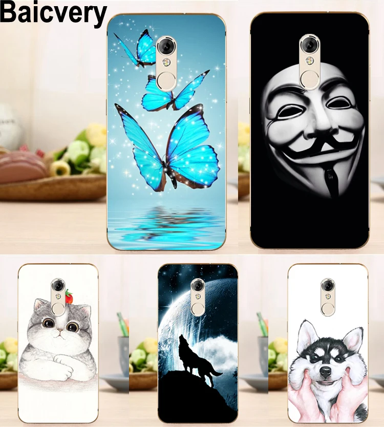 Модный силиконовый защитный чехол для телефона с рисунком ZTE V7 Plus Blade | Мобильные