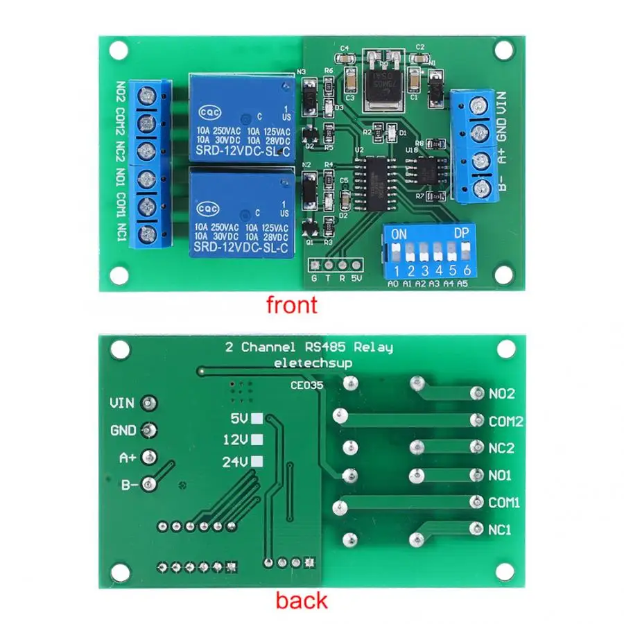 RS485 Реле RTU & AT Command 2 Канальный Релейный Модуль PLC контроллер UART последовательный