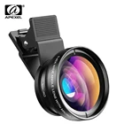Профессиональный объектив APEXEL для камеры телефона, 12,5x Макросъемка, HD 0,45x, супер широкоугольный объектив для Samsung, iPhone, всех смартфонов