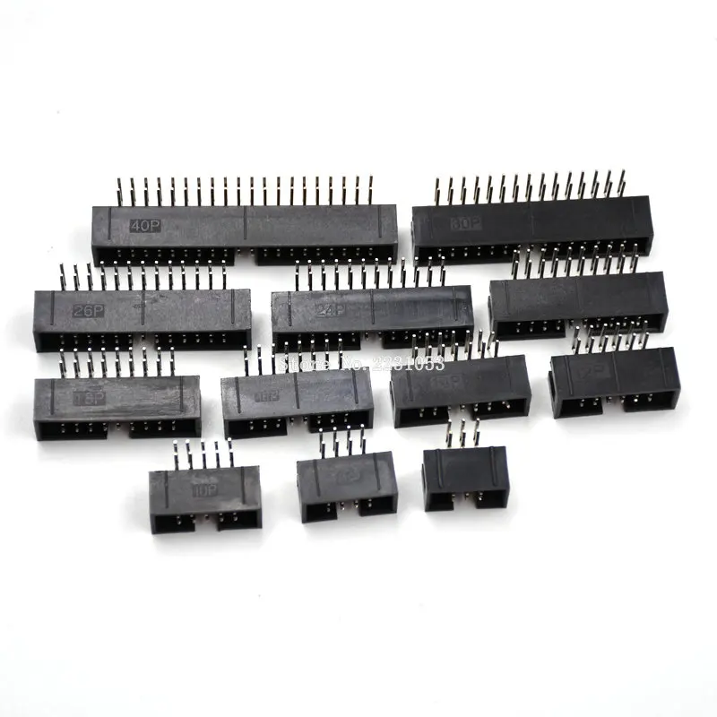 10 шт. коннектор-коннектор IDC JTAG с прямым углом DC3 6P 8P 10P 14P 16P 20P 26P 30P 40P Pitch 2 54 мм |