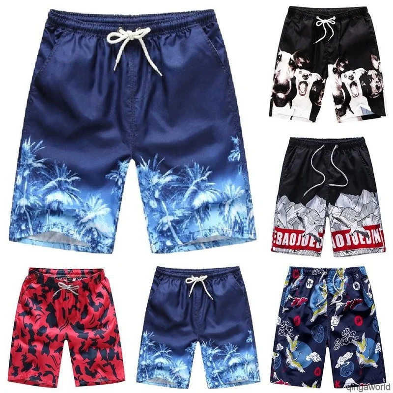 

Summer Short Pants Men Beach Clothing Lace Up Printing Loose Streetwear Just Don Basketball Shorts