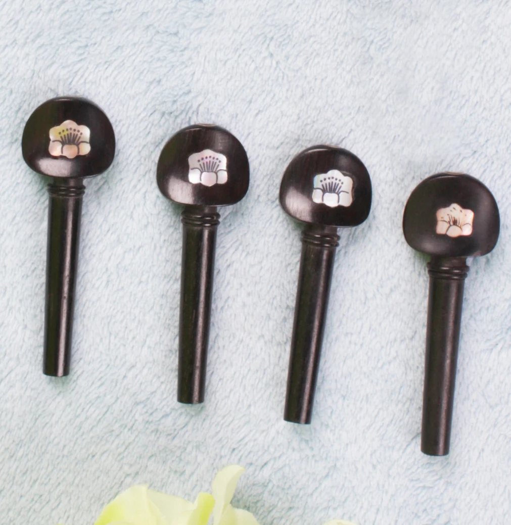 4 шт. колышки для скрипки из эбенового дерева|Детали и аксессуары скрипок| |