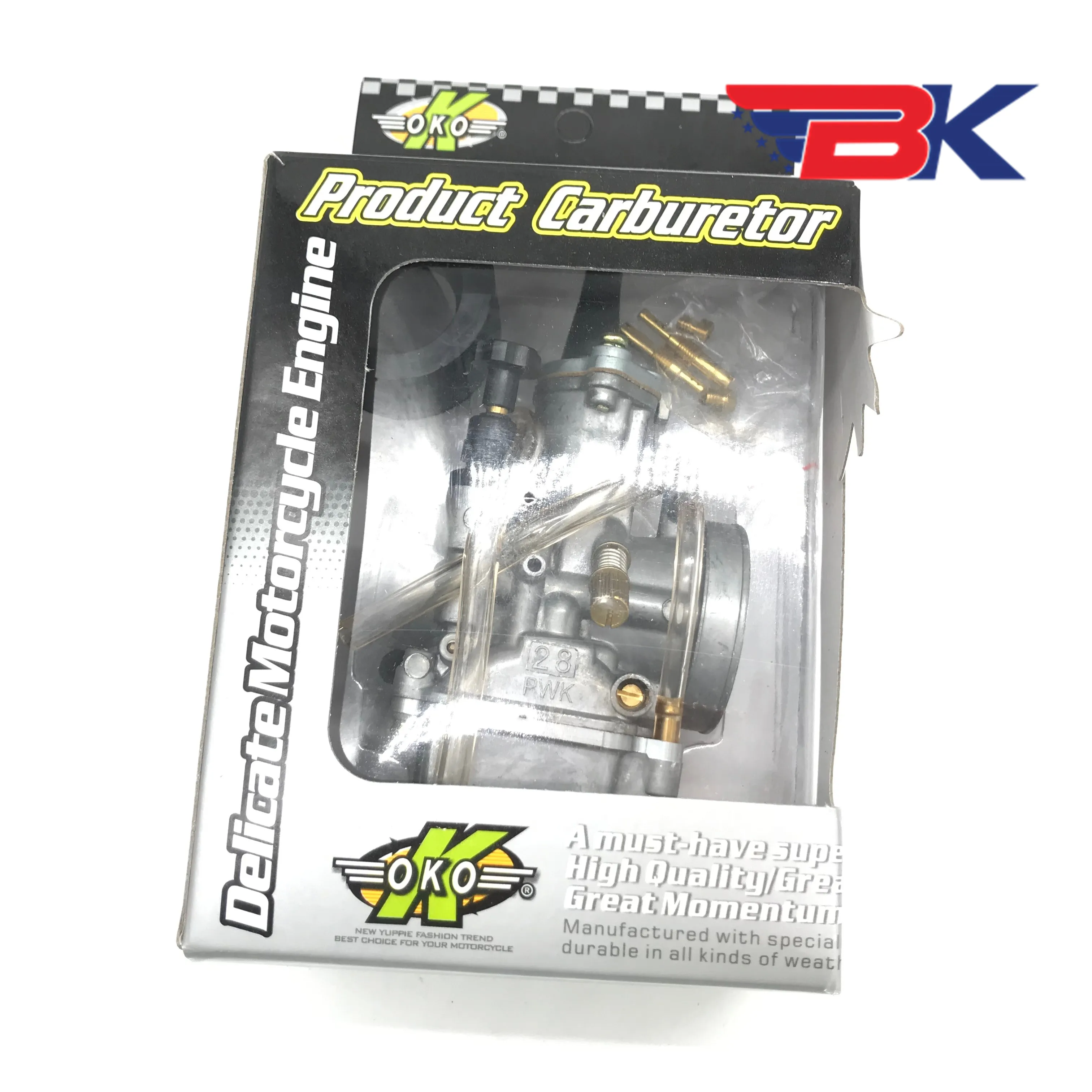 Плоский карбюратор OKO 28 KOSO мм комплект KAWASAKI KX80 KX100 KX125 GASGAS BSA |