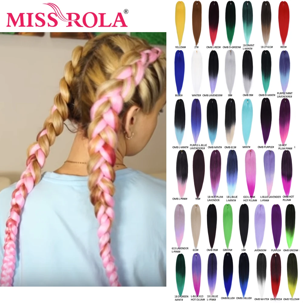 Miss Rola 75 г 26 дюймов канекалон волосы коса синтетические волосы для наращивания предварительно растянутые крючком Твист джамбо коса