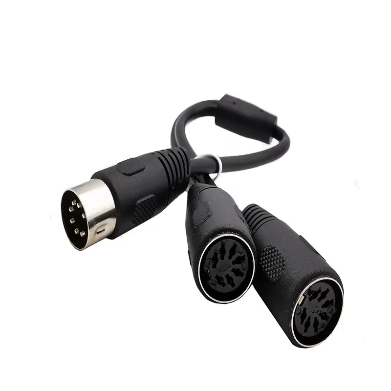 MIDI DIN 7-Pin Splitter Y Adapter male to 2 female cable 0.3m | Компьютеры и офис