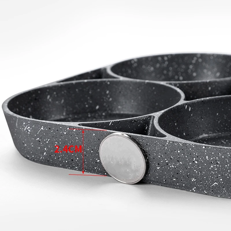 Сковорода для омлета с 4 отверстиями бургеров яиц ветчины блинов сковородок