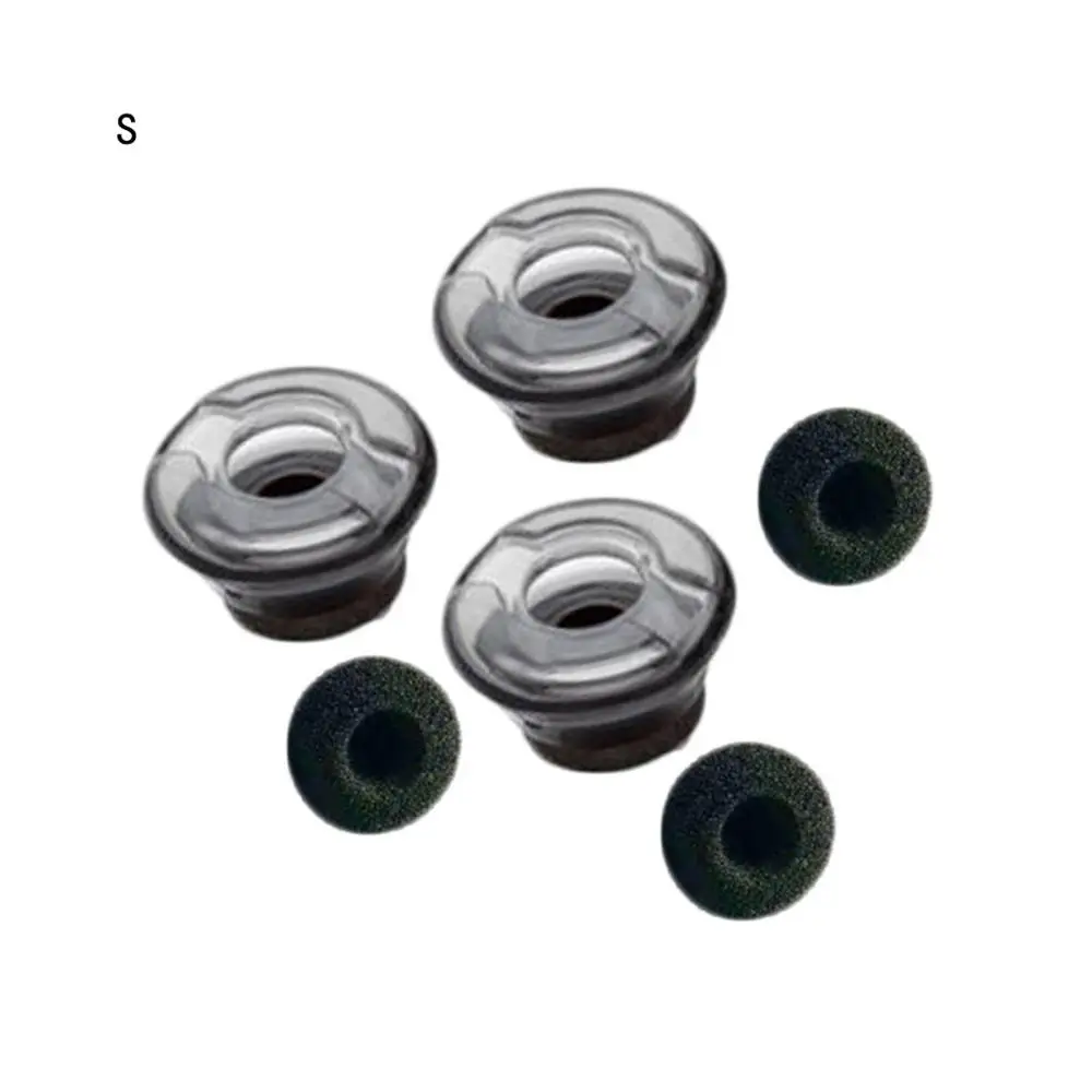 

1Set Clear Earbuds Tips Eargels Black Foam Sponge Earphone Cover Case for Plantronics-PRO/PRO-HD V5200 Voyager LEGEND
