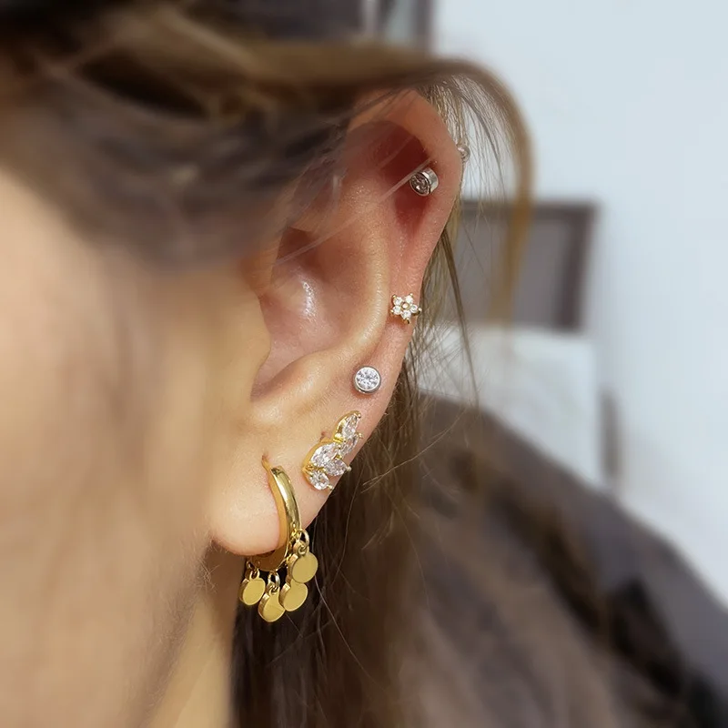 

Серьги-кольца с подвеской в виде хряща, пирсинг в ухо, ювелирные изделия, 2021