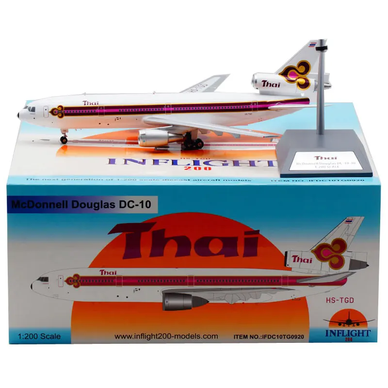 27 см 1:200 весы дугласова DC-10-30 HS-TGD тайский модель самолета сплава литья под