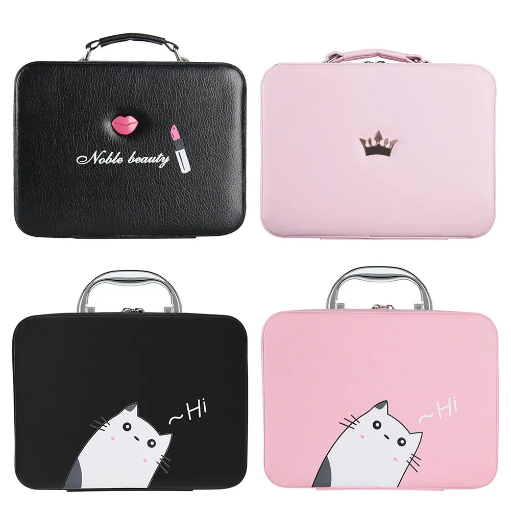 

Women She Makeup Bag Large Capacity Portable Cosmetic Storage Pouch Tattoo Organiser For Makeup Brushes Beauty Eyelash Tools