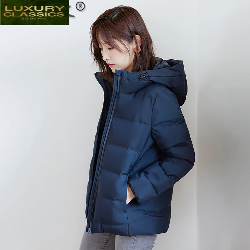 

Thicken Fashion High Quality Warm Women Hooded Jacket White Duck and Goose Down Female Winter Parkas Women's Coats Casaco 142