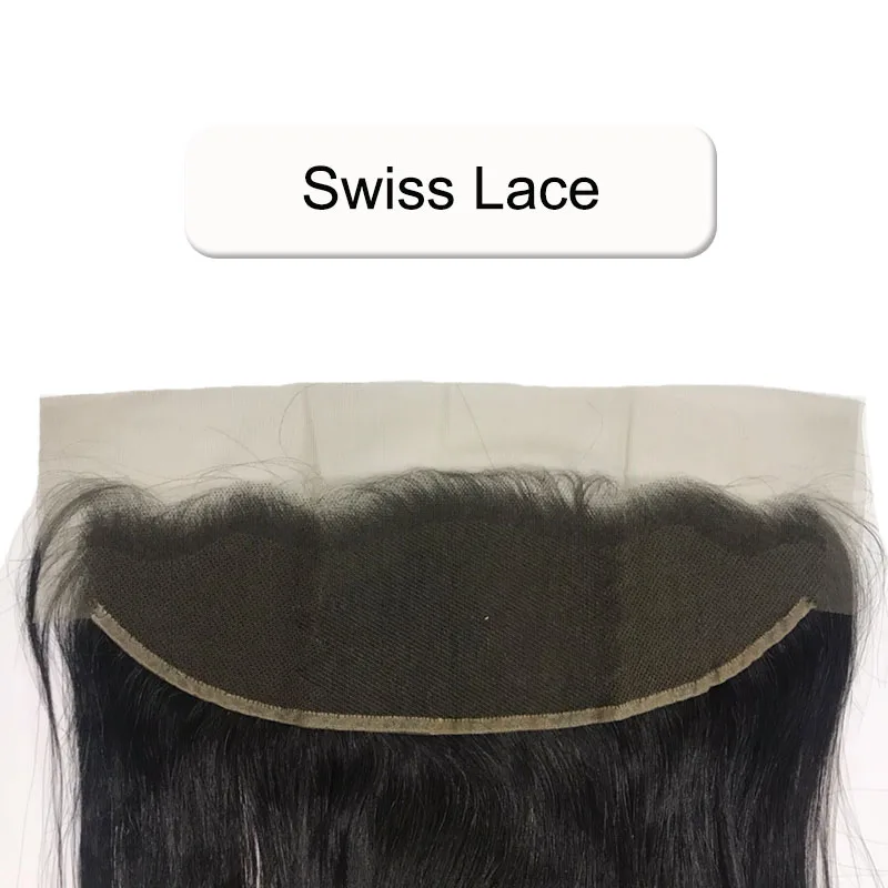 Swiss lace Кружевные фронтальные бразильские волосы с закрытием волнистые 13x4 свободная часть человеческих волос Закрытие с детскими волосами Натуральные Цветные волосы для наращивания - Цвет: Swiss lace