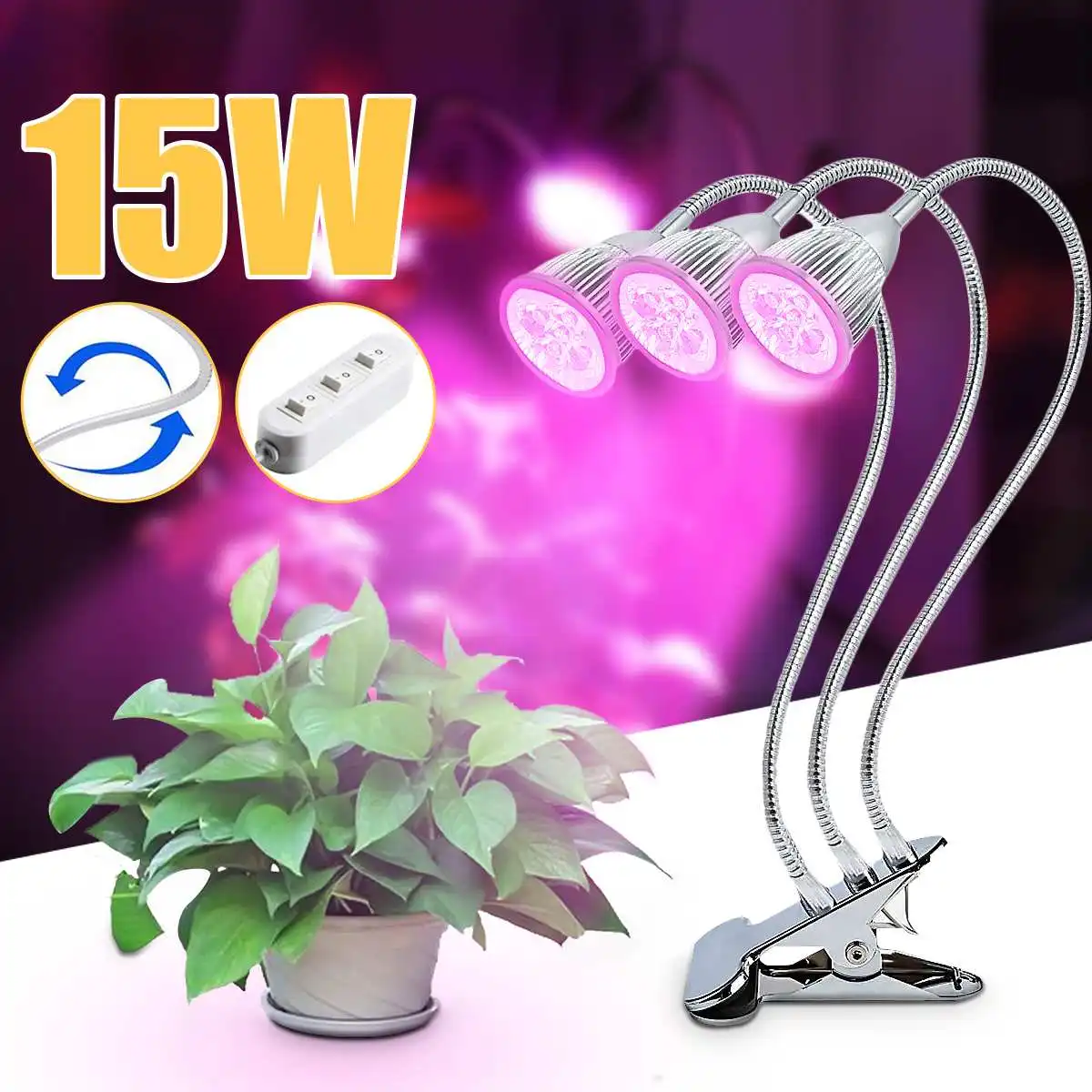 

USB Phyto Lamp For Plants LED Grow Light Full Spectrum With Control For Indoor Home Plant Flowers Seedlings Grow Box
