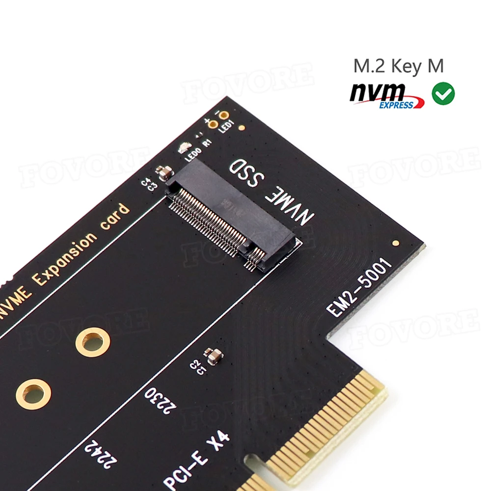 Плата PCIE к M2 адаптер PCI Express 3 0x4 NVME SSD для сбора данных поддержка 2230 2242 2260 2280 M.2 |