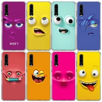funny face soft phone case for huawei p50 p40 pro p30 lite p20 p10 mate 10 20 lite 30 40 pro cover coque shell