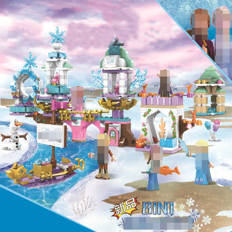 Новые Legoed friends 192 шт 8в1 ледяные снежные принцессы модели конструктора детские