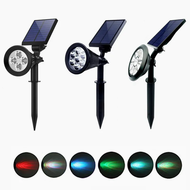 

4/7/9LED Outdoor Solar Lights Solar Spotlight RGB Changing Lawn Ground Lamp Waterproof Landscape LED Lights Garden Decoration