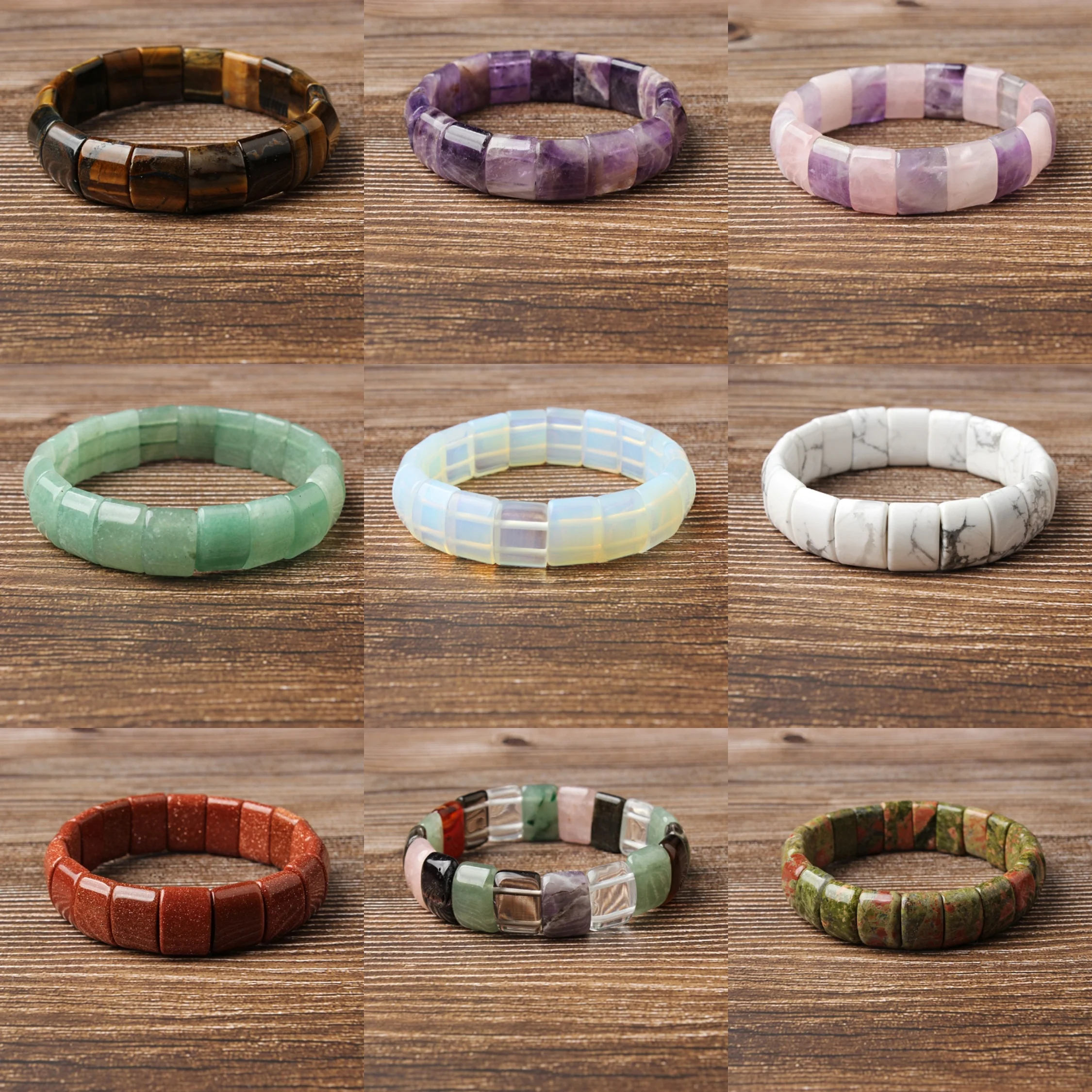 

Lanli 10X12/16X14mm Natural Jewelry Rose Crystal Stones Beads Bracelet Charms Yoga Men and Women Meditation Accessories Amulet