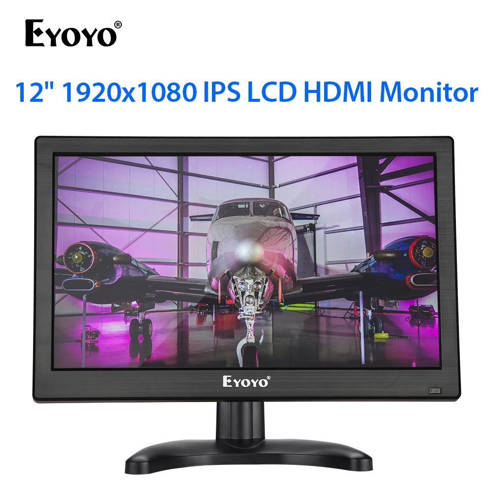 

Eyoyo EM12K 12-дюймовый ЖК-монитор HDMI, Pantalla 1080P IPS, камера видеонаблюдения, ПК, монитор компьютера, VGA BNC AV, Новый ЖК-дисплей