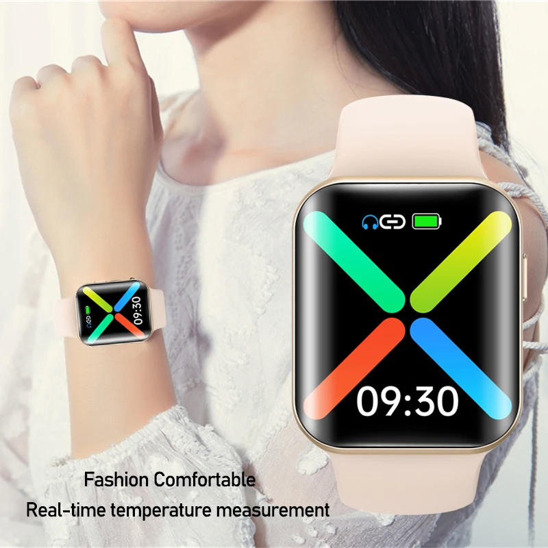 

Thermometer Smart Watch Women Fashion Comfortable Bluetooth Call Heart Rate Monitor Curved Screen Sports Smart watch Men Clocks