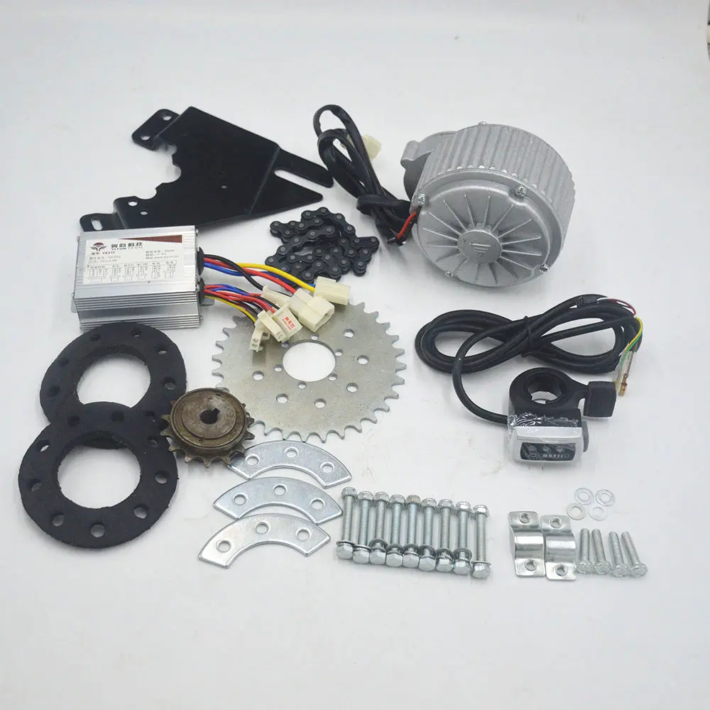 24V motor kit2 24 В 36 в 450 Вт Электрический велосипед конверсионный комплект подходит для использования велосипедов спиц звездочка цепной привод 20-35 км/ч - Цвет: 24V motor kit2