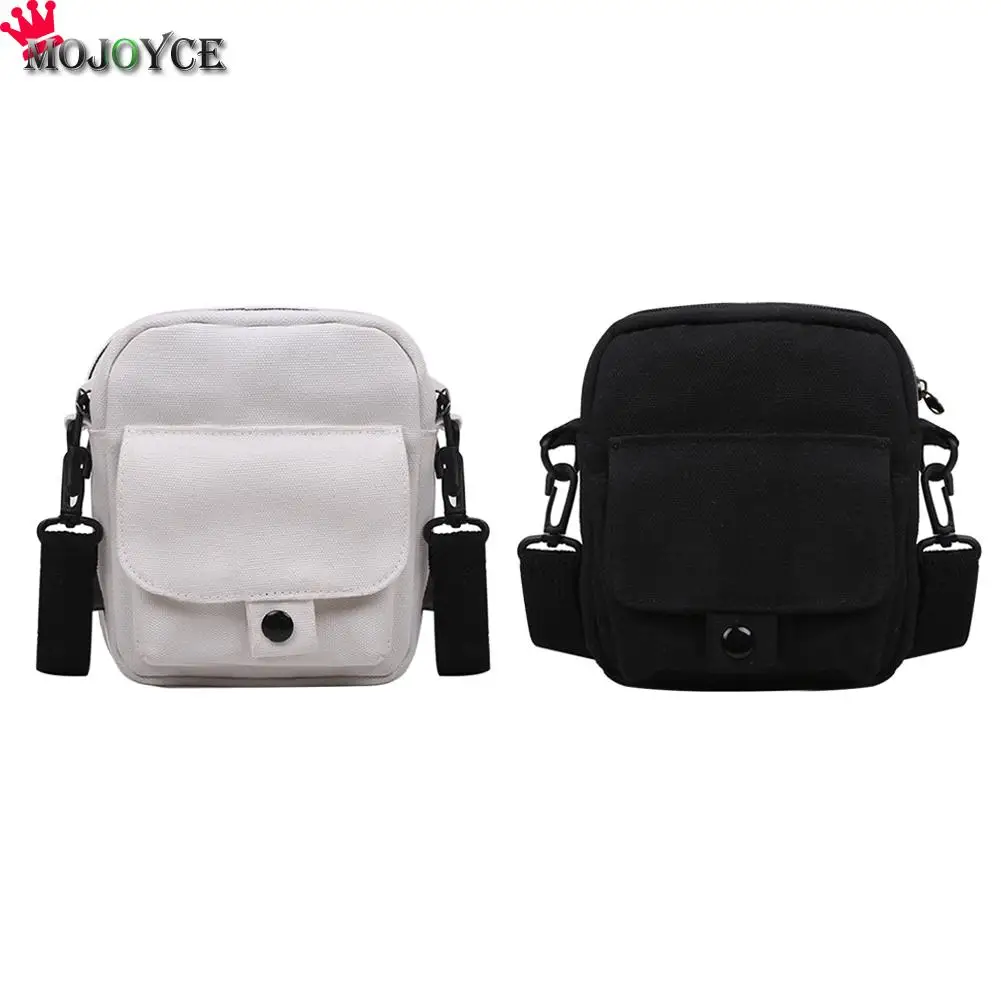 

Women Canvas Shoulder Handbags Solid Student Phone Purse Zipper Crossbody Pouch Popular Simple Female Daily Bag