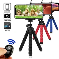 flexible sponge octopus tripod for xiao huawei mobile phone selfie stick tripod for gopro hero 9 8 7 camera accessories