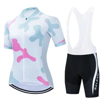 2021 summer women fashion cycling jersey set breathable mtb bicycle cycling clothing bike wear clothes maillot ropa ciclismo set