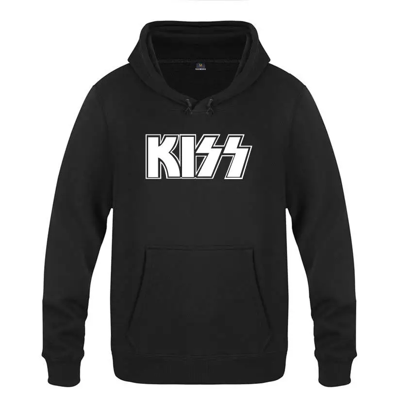 

Kiss Rock Hoodies Men Fleece Long Sleeve Hooded Sweatshirt Hip Hop Fitness Skateboard Pullover Streetwear Moleton Masculino