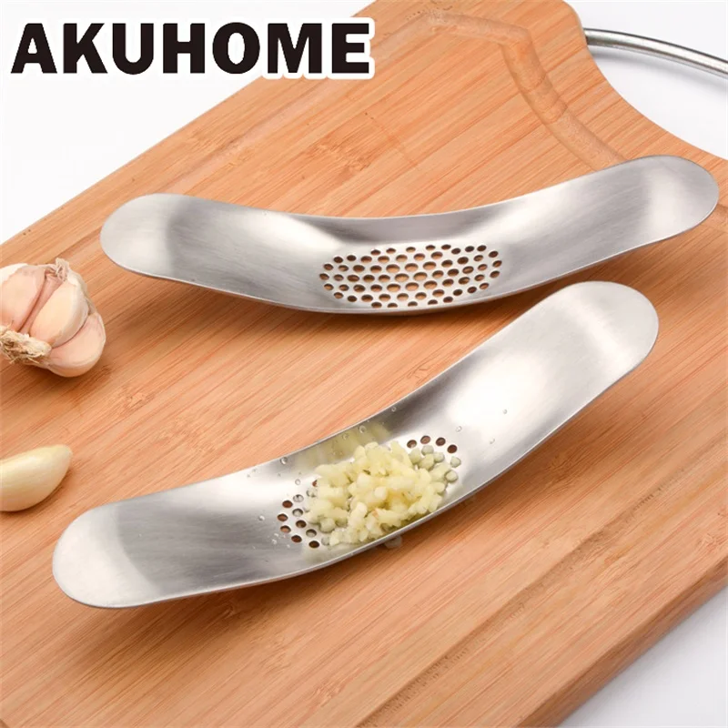 

Kitchen Gadgets Stainless Steel Garlic Press Crusher Cooking Tools Manual Garlic Mincer Chopping Fruit Vegetable Tools