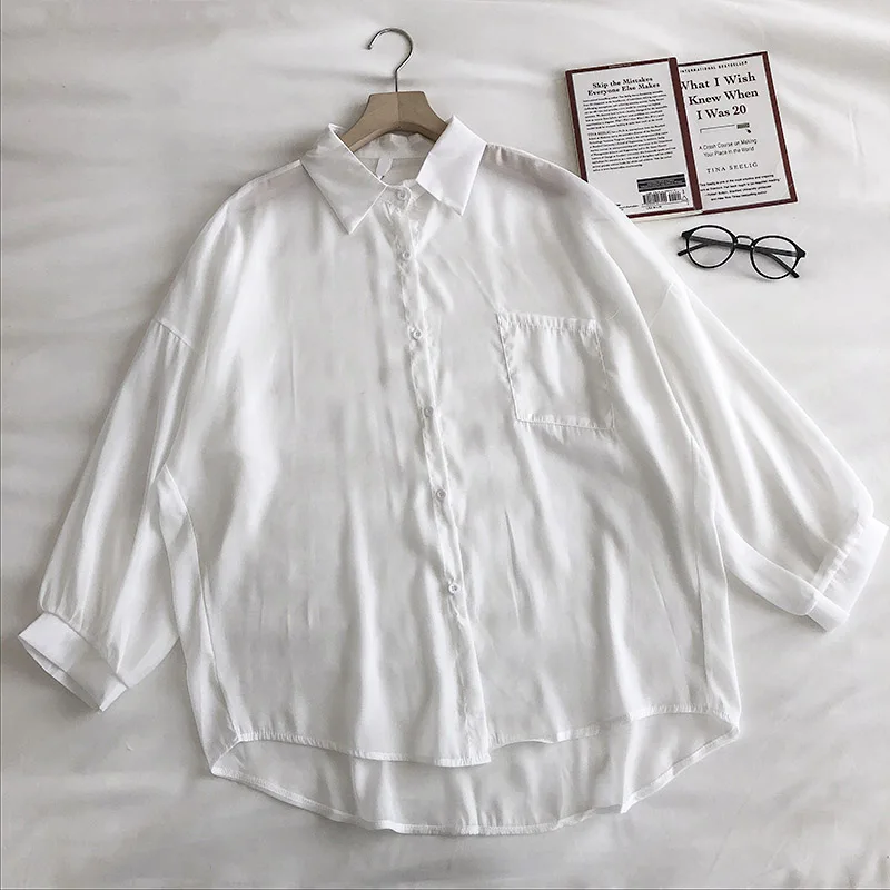 Женская блузка Gagarich тонкая женская летняя 2020 новинка корейский стиль прозрачная