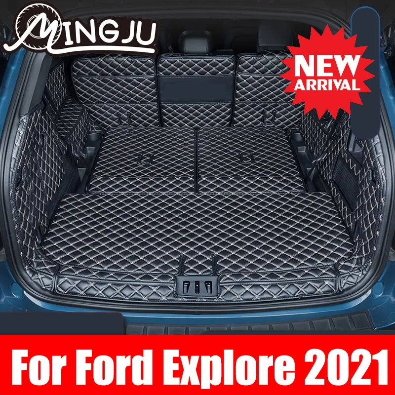 

Car Accessories Trunk Mats Protection Leather Mat Catpet Interior Cover Part Auto Styling For Ford Explore 2020 2021