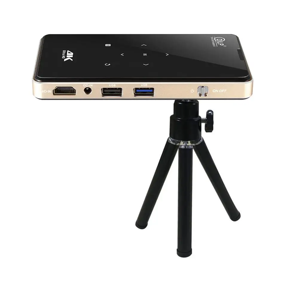 

P09 Mini Portable DLP Android 9.0 Projector 2GB RAM 8GB/16GB/32GB ROM Home Cinema Support 4K WiFi Bluetooth LED Video Proyector