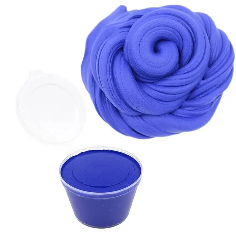 Deep Blue 30 г Полимерная глина Пластилин амулеты для Slimes DIY пушистый мягкий хлопок Lizuns грязь с коробкой клей мягкий слизи детские игрушки набор - Цвет: Deep Blue