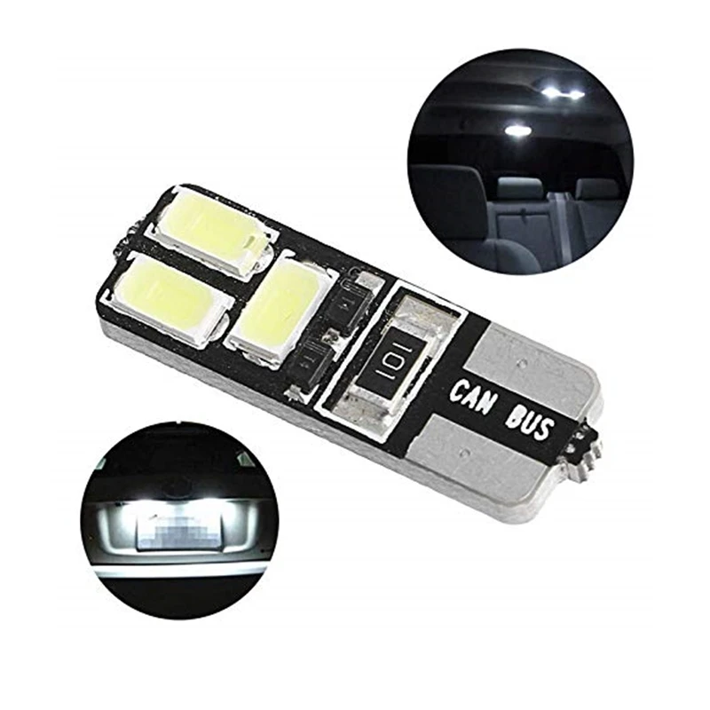 10 шт. T10 Led W5W Canbus 5630 6smd безотказный Универсальный Автомобильный габаритный фонарь