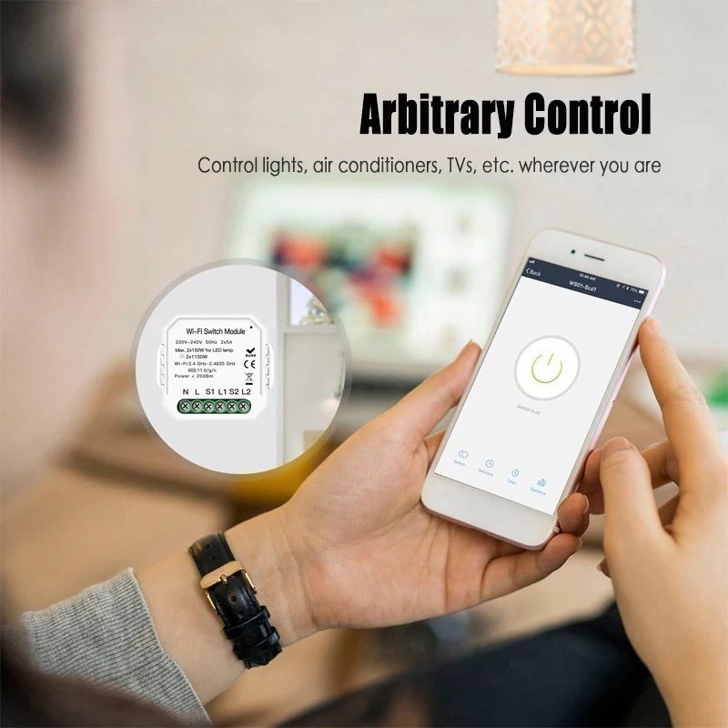 Difoda умный wifi переключатель модуль Smart Life Tuya 2 Gang Way релейный выключатель Alexa Amazon google