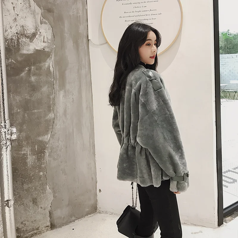 

Natural Fur Coat Women 100% Wool Jacket Women Clothes Parka Real Fur Winter Coat Women Real Leather Jacket PCL201903 YY2411