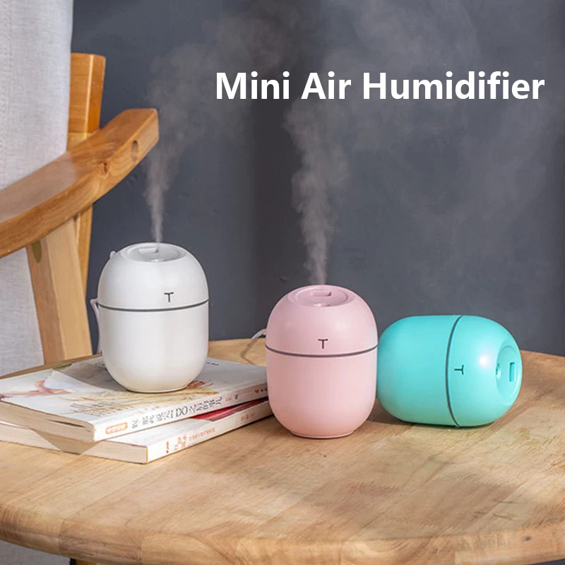 

Ultrasonic Mini Air Humidifier Aroma Essential Oil Diffuser Portable 200ml Humidifier for Home Car USB with LED Night Lamp